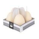 Świeczka ozdobna jajko welur ecru 4szt. Home And Garden (0411)