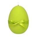 Świeczka ozdobna jajko welur pistacja 9cm Home And Garden (0497)
