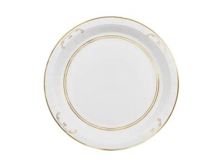 Talerz jednorazowy z ornamentem papier śr. 230mm 6 szt Partydeco (TPP112)