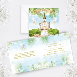 Zaproszenie KW Komunia Kościólek z dziećmi Henry (5908451982331)