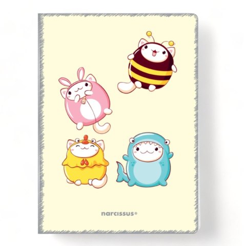 Zeszyt A4 PP Kawaii 60k. 80g krata Narcissus