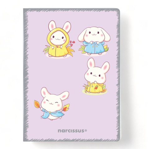 Zeszyt A5 PP Kawaii 32k. 80g krata Narcissus