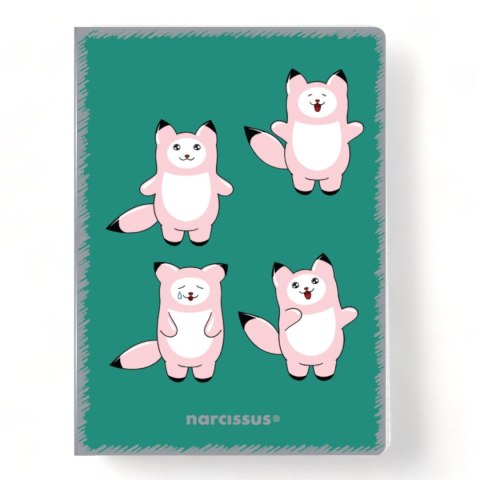 Zeszyt A5 PP Kawaii 60k. krata Narcissus