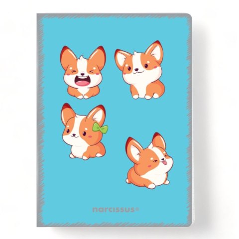 Zeszyt A5 PP Kawaii 60k. krata Narcissus