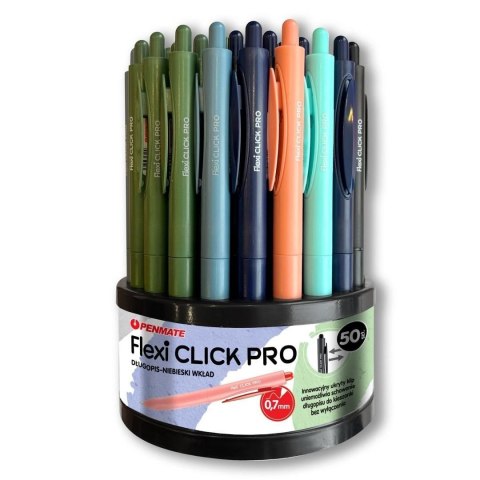 Długopis standardowy MORANDI FLEXI Click wkład niebieski 0,7mm Penmate (TT9283)