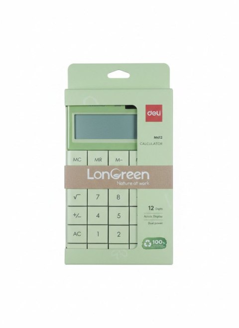 Kalkulator na biurko LonGreen zielony Argo (EM412-GR)