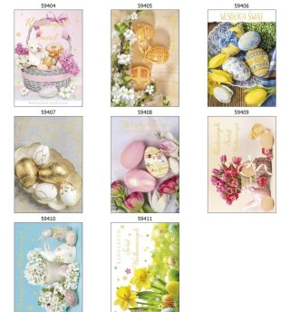 Kartka składana B6 Wielkanoc wzory świeckie Pol-mak (B6Z_WLSW)