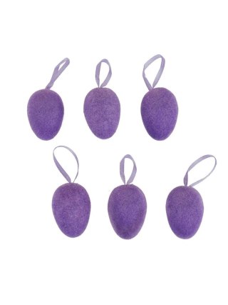 Ozdoba wielkanocna Dekoracyjne jajeczka flokowane małe (6 szt.) [mm:] 40 Arpex (VJ8402)