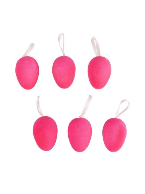 Ozdoba wielkanocna Dekoracyjne jajeczka flokowane małe (6 szt.) [mm:] 40 Arpex (VJ8402)