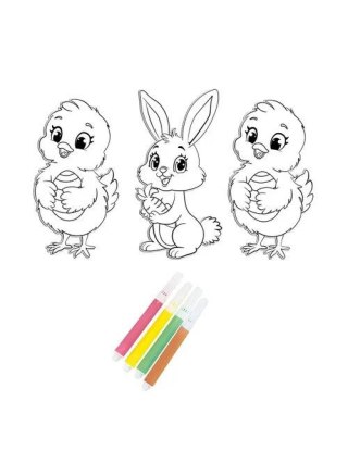 Ozdoba wielkanocna Wielkanocne wzory do kolorowania (3 szt.) Arpex (WN8525)