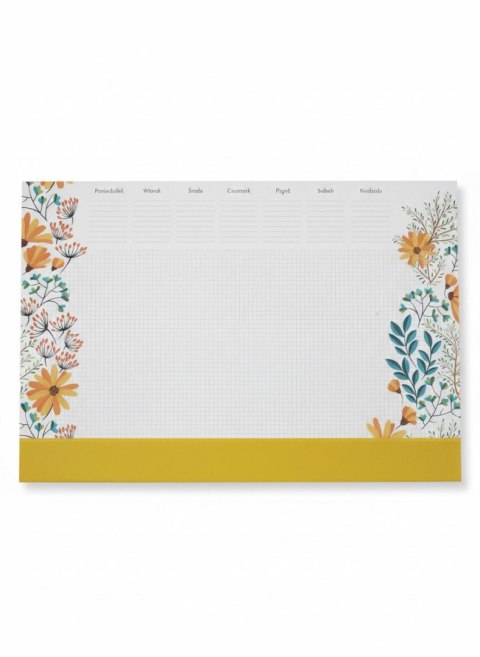 Podkład na biurko NOTES KWIATY mix papier [mm:] 353x300 Tetis (5903242102806)