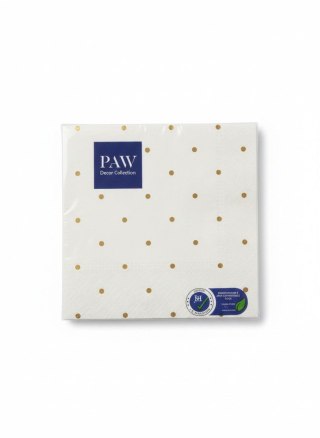 Serwetki Lunch Golden Dots light blue papier [mm:] 330x330 Paw (SDL144005)