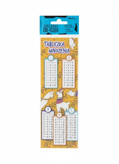 Zakładka do książki Lamy Tabliczka mnożenia Henry (5905701486694)