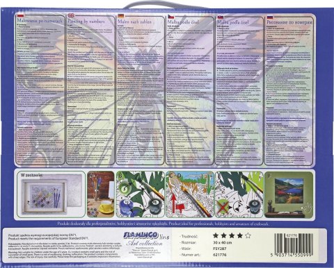 Zestaw kreatywny Malowanie po numerach 30x40cm Papugi Flamingo Line (FSY287)