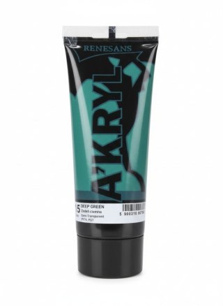 Farba akrylowa Zieleń ciemna kolor: zielony 200ml Renesans (15)