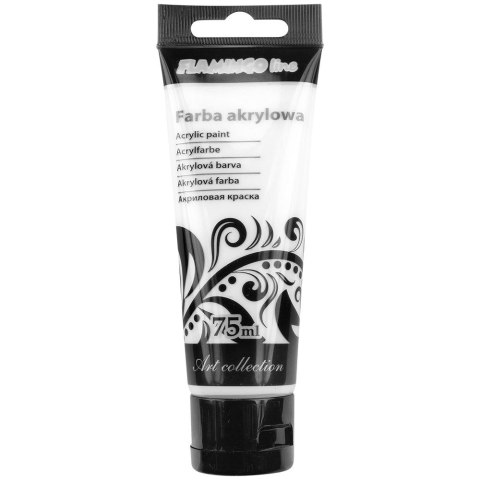 Farba akrylowa kolor: biały tytanowy 75ml Flamingo Line (001)