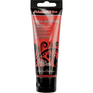 Farba akrylowa kolor: czerwony 75ml Flamingo Line (027)