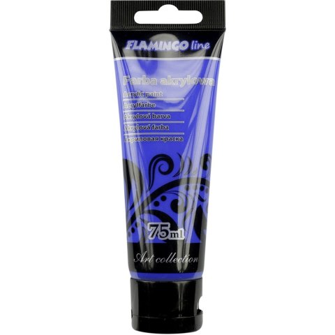 Farba akrylowa kolor: ultramaryna 75ml Flamingo Line (077)