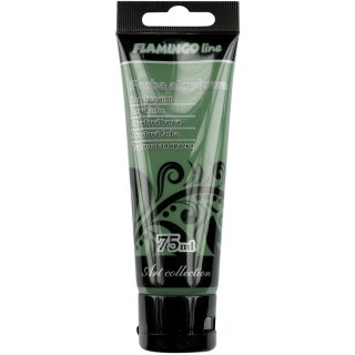 Farba akrylowa kolor: zielony ciemny 75ml Flamingo Line (049)