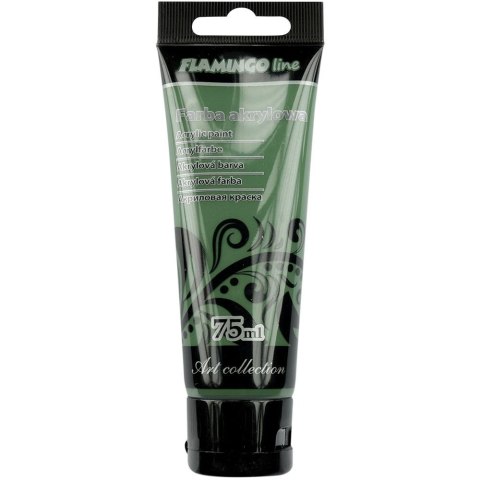 Farba akrylowa kolor: zielony ciemny 75ml Flamingo Line (049)