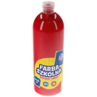 Farby plakatowe szkolne kolor: czerwony ciemny 1000ml 1 kolor. Astra