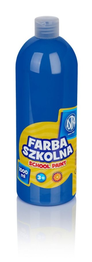 Farby plakatowe szkolne kolor: niebieski ciemny 1000ml 1 kolor. Astra