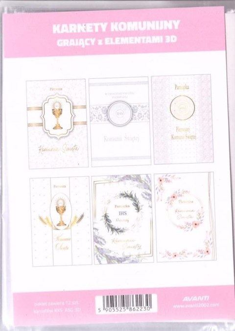 Kartka składana A5 Pierwsza kOMUNIA ŚWIĘTA 5905525862230 Avanti (A5)