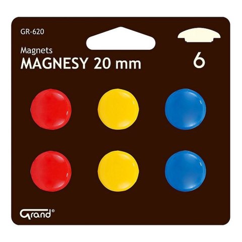 Magnes mix śr. 20mm Grand (GR-620) 6 sztuk
