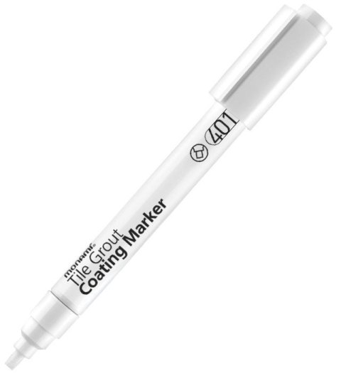 Marker specjalistyczny Tile Grout Coating 401 wkład biały okrągła końcówka Monami (2080153502)