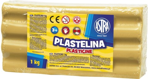 Plastelina 1 kol. brązowa jasna 1000g Astra