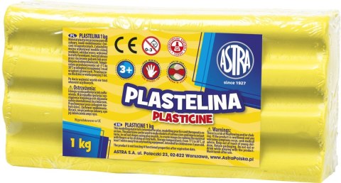 Plastelina 1 kol. cytrynowa 1000g Astra