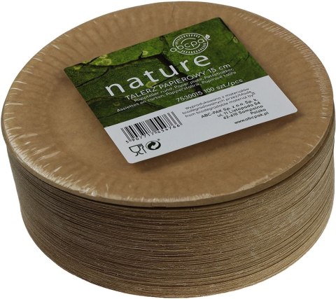 Talerz jednorazowy papier śr. 150mm 100 szt (nd)