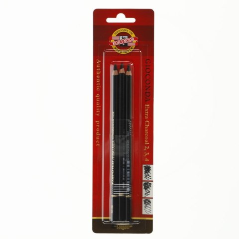 Węgiel rysunkowy węgiel 3 szt Koh-I-Noor