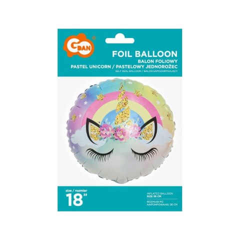 Balon foliowy jednorożec 18cal Godan (FG-OPJR)
