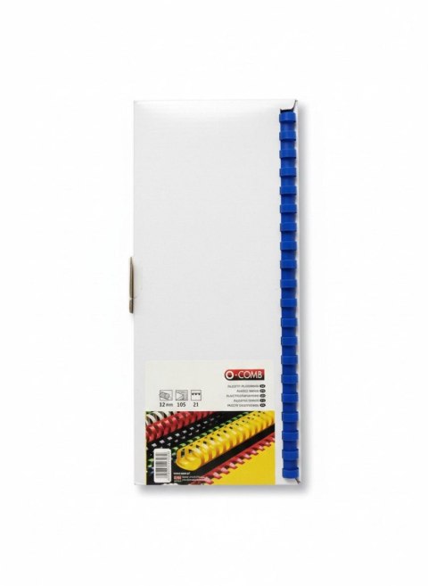 Grzbiety do bindowania A4 niebieski plastik śr. 12mm Opus