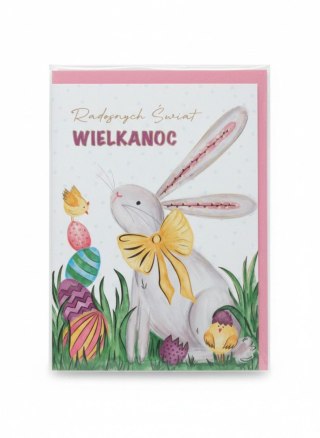 Kartka składana B6 Wielkanoc B6 ZAJĄC WIELKANOCNY Henry (5908451984908)
