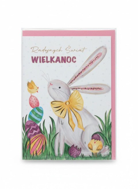 Kartka składana B6 Wielkanoc B6 ZAJĄC WIELKANOCNY Henry (5908451984908)