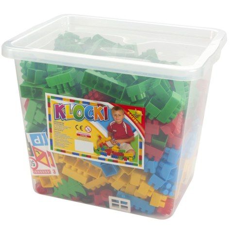 Klocki konstrukcyjne w dużym pojemniku Bączek/Tupiko (KPD 2001)