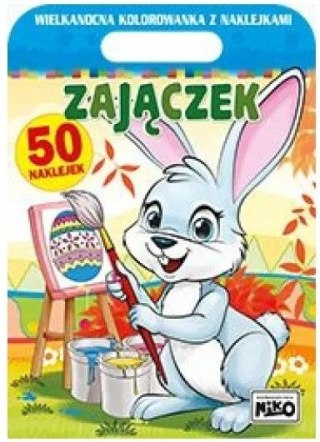 Książeczka edukacyjna Zajączek. Wielkanocna kolorowanka z naklejkami Niko