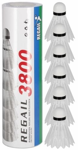 Lotka do badmintona białe 6szt tuba Mega Creative (576963)