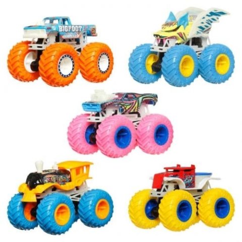 Samochód Monster Trucks Metalowy pojazd w skali 1:64 świecący w ciemności Hot Wheels (JFX08)