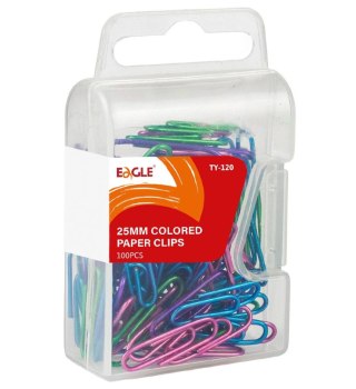 Spinacze okrągły Kolorowe TY-120 28mm 100 szt Eagle (110-1732)