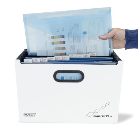 Teczka z przegródkami harmonijkowa A4 kolor: biało-czarny 13 przegródek Rapesco