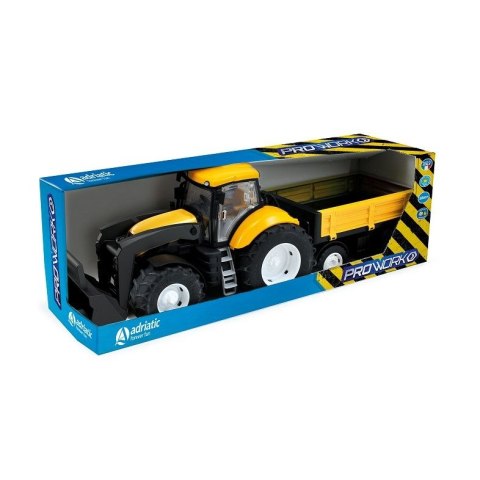Traktor żółty Adriatic z wywrotką i łyżką w pudełku Tupiko (TŁPWP 9209)