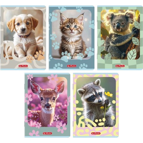 Zeszyt A4 ANIMALS 32k. 70g linia podwójna kolorowa Herlitz (400206431)