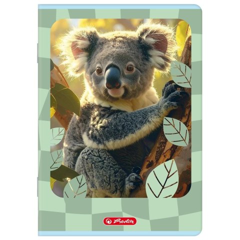 Zeszyt A5 ANIMALS 16k. 70g linia podwójna kolorowa Herlitz (400206377)