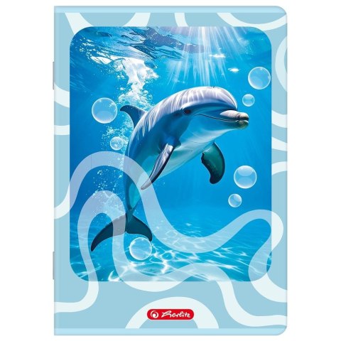 Zeszyt A5 ANIMALS 16k. 70g linia podwójna kolorowa Herlitz (400206377)