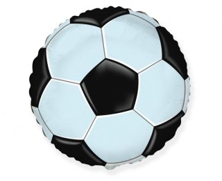 Balon foliowy Football - piłka czarna (okrągły) 18cal Godan (C401506)
