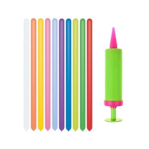 Balon gumowy Zestaw Gemar, pastel prymus 20 p (z pompką), 20szt. mix Godan (GZ-PR20)