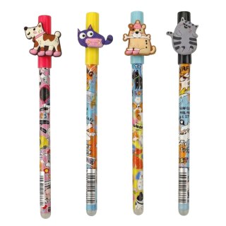 Długopis wymazywalny ZWIERZAKI wkład niebieski 0,7mm Fun&Joy (FJ01021094)